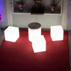 Table basse en plastique coloré de conception moderne carrée lumineuse - Dadostar Viadurini