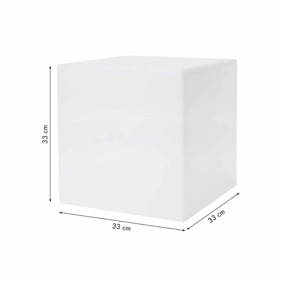 Table basse en plastique coloré de conception moderne carrée lumineuse - Dadostar Viadurini