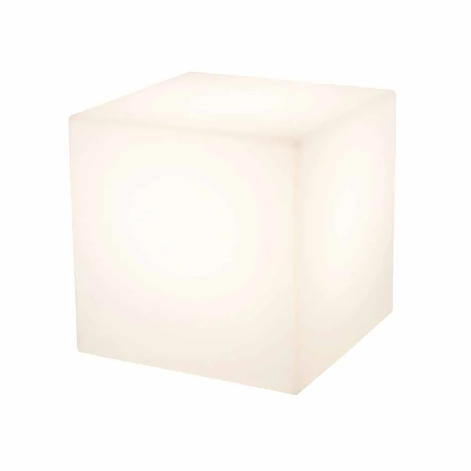 Table basse en plastique coloré de conception moderne carrée lumineuse - Dadostar Viadurini