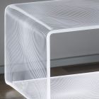 Table basse lumineuse à led acrylique transparente, décor gravé au laser - Robiola Viadurini