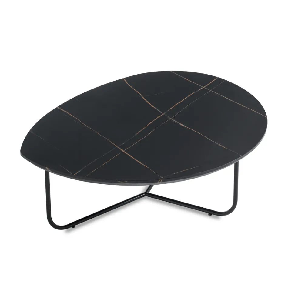 Relia - Table basse moderne en MDF et métal peint, disponible en différentes finitions Viadurini