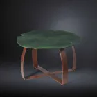 forme de table laser de fleurs coupées de café en métal contemporain Andy Viadurini