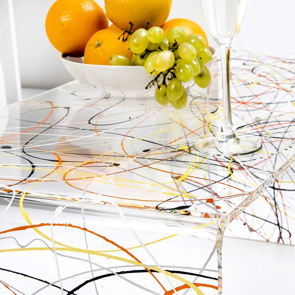 Table basse moderne en plexiglas fabriquée en Italie - Vichy Viadurini