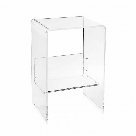 Plexiglas table moderne L50 x H76 x D40 cm Aza, made in Italy Viadurini