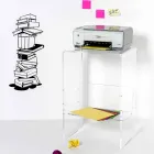 Plexiglas table moderne L50 x H76 x D40 cm Aza, made in Italy Viadurini