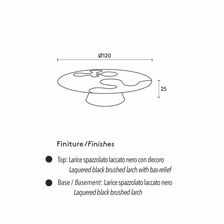 table basse moderne en mélèze laqué Giglio Viadurini