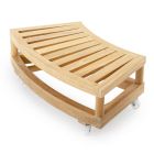 Table basse d'extérieur en bois de teck avec roues Made in Italy - Liberato Viadurini