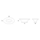 Table Basse Ovale Boat Design Métal et Verre Dépoli - Embarquement Viadurini