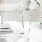 Ilaria - Table basse ovale en plexiglas transparent, fabriquée en Italie Viadurini