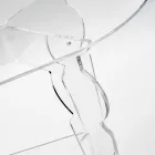 Ilaria - Table basse ovale en plexiglas transparent, fabriquée en Italie Viadurini