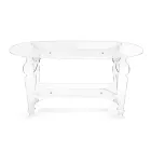 Ilaria - Table basse ovale en plexiglas transparent, fabriquée en Italie Viadurini