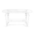 Ilaria - Table basse ovale en plexiglas transparent, fabriquée en Italie