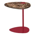 Table basse de salon en métal et marbre Marquinia, design de luxe - Yassine Viadurini