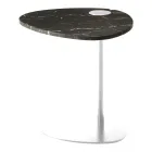 Table basse de salon en métal et marbre Marquinia, design de luxe - Yassine Viadurini