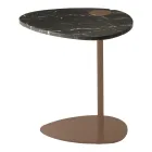 Table basse de salon en métal et marbre Marquinia, design de luxe - Yassine Viadurini