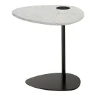 Table basse de salon en métal et marbre Marquinia, design de luxe - Yassine Viadurini