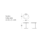 Table basse de salon en métal et marbre Marquinia, design de luxe - Yassine Viadurini