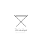 Table Pliante avec Plateau en Cristal Acrylique Transparent - Makete Viadurini