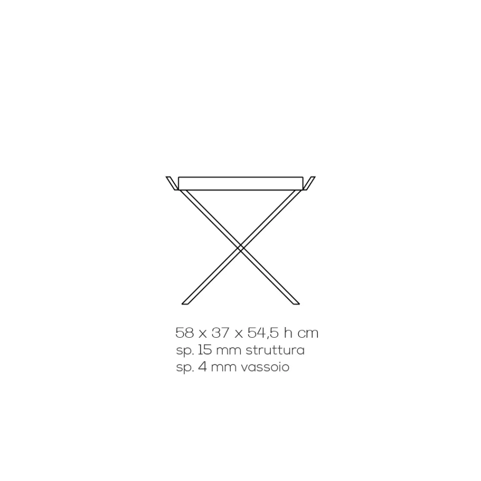 Table Pliante avec Plateau en Cristal Acrylique Transparent - Makete Viadurini