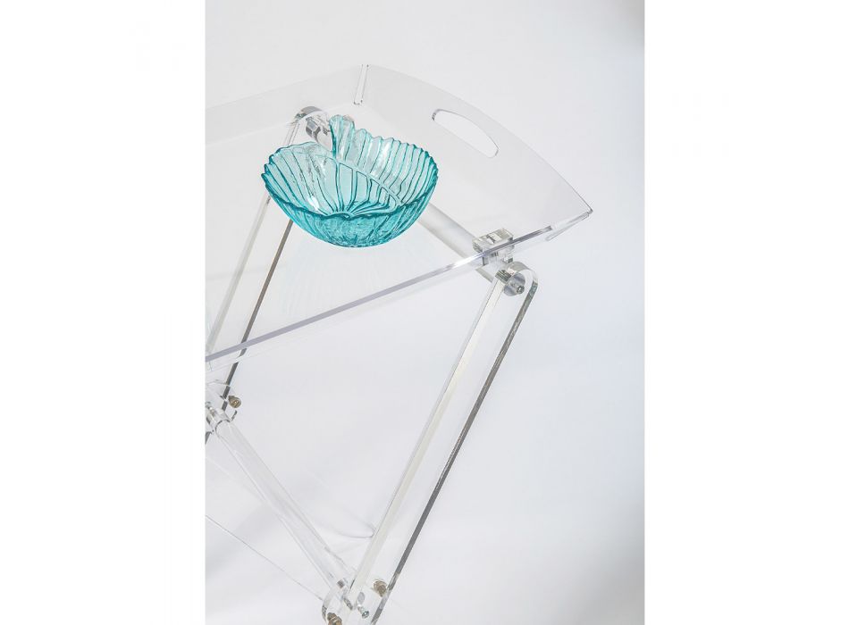 Table pliante avec plateau en plexiglas transparent 2 tailles - Robbie Viadurini