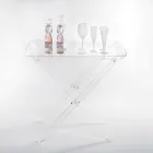 Table pliante avec plateau en plexiglas transparent 2 tailles - Robbie Viadurini
