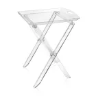 Table pliante avec plateau en plexiglas transparent 2 tailles - Robbie Viadurini