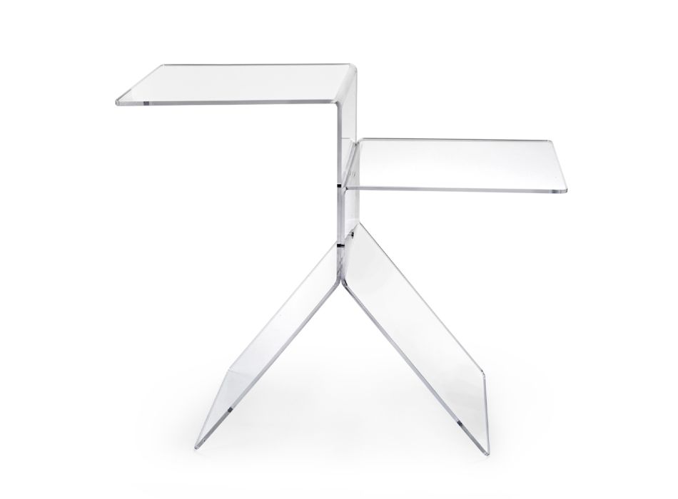 Table basse en plexiglas coloré transparent pour salon Made in Italy - Kamon Viadurini