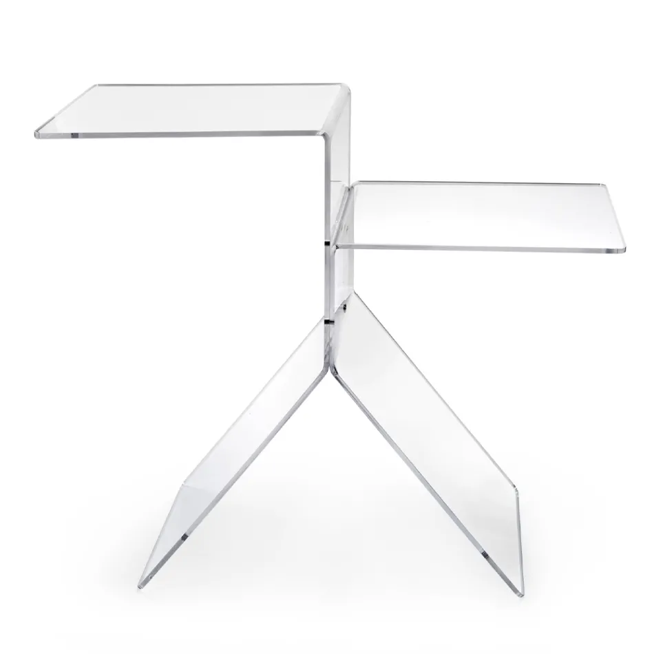 Table basse en plexiglas coloré transparent pour salon Made in Italy - Kamon Viadurini