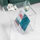 Table basse / porte-revues au design moderne, en plexiglas Cavour Viadurini