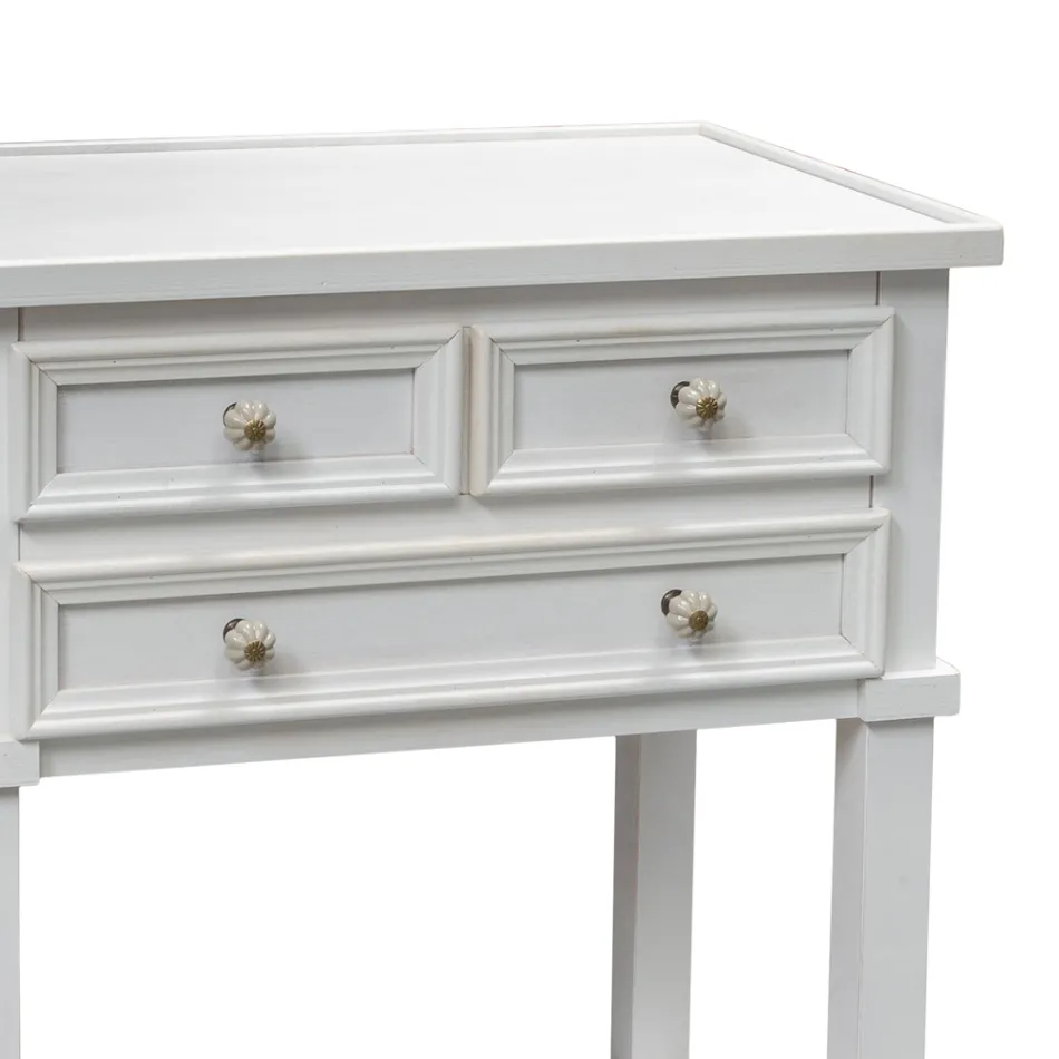 Table téléphonique avec 3 tiroirs et étagère Made in Italy - Culsu Viadurini