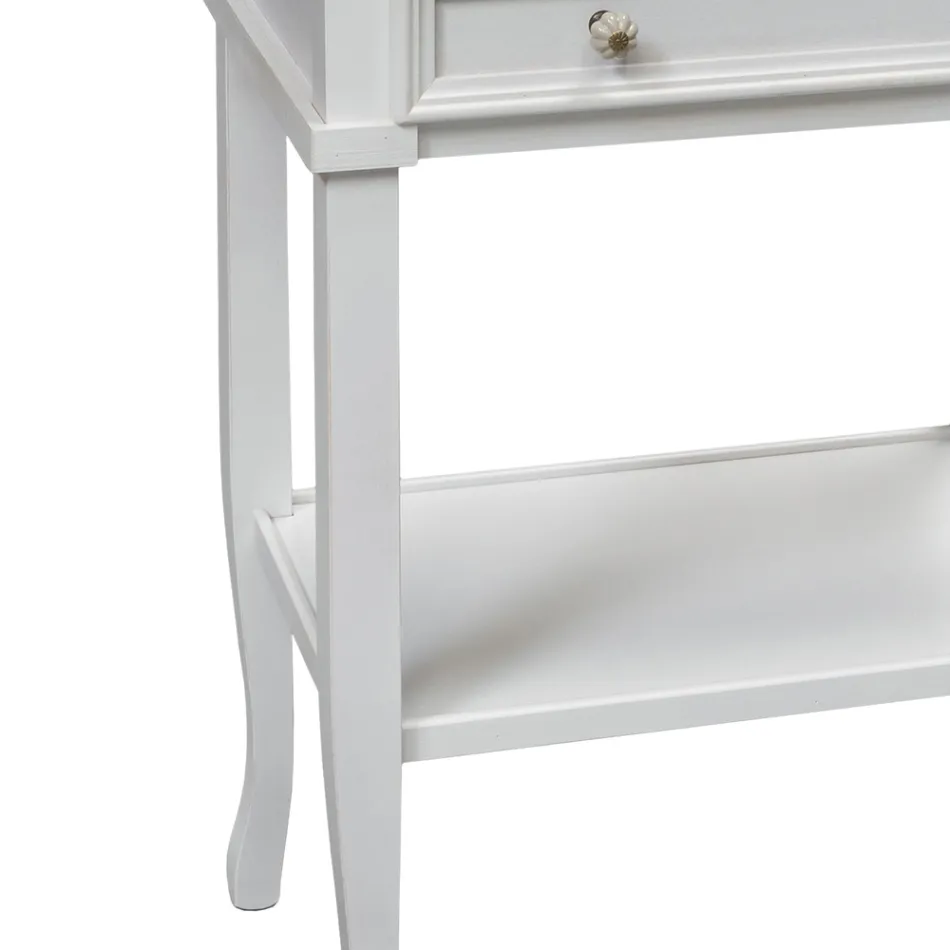 Table téléphonique avec 3 tiroirs et étagère Made in Italy - Culsu Viadurini