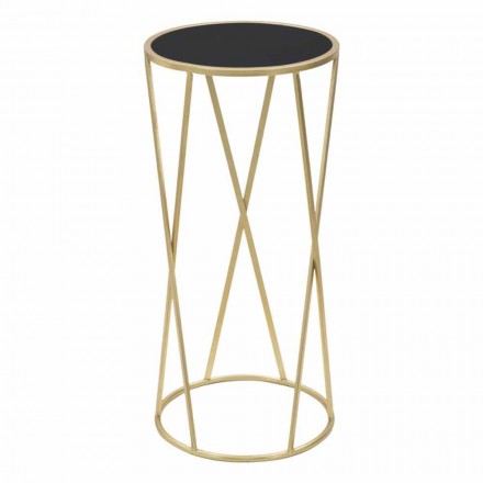 Support de téléphone design rond en fer et verre - Faith Viadurini