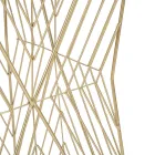 Table téléphone en fer doré et plateau en verre miroir - Olivia Viadurini