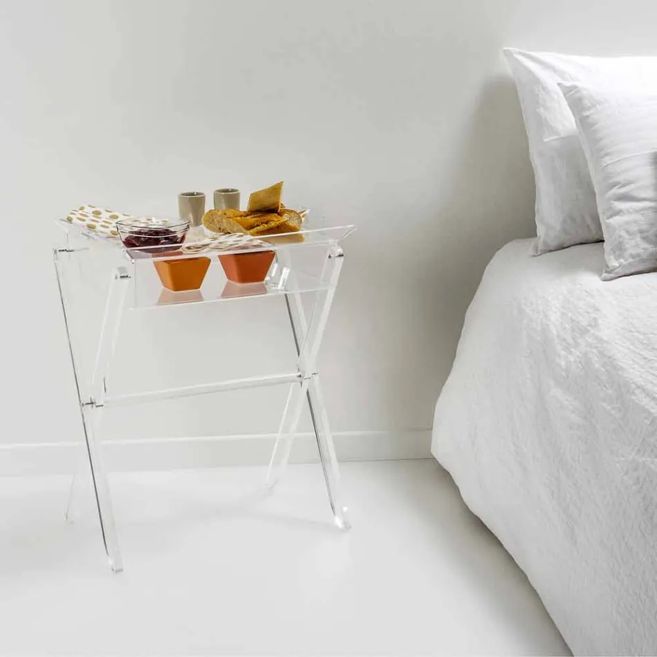 Table basse design transparent Olivia lunchbox made in Italy Viadurini