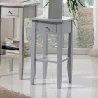 Table basse carrée avec étagère carrée de différentes hauteurs fabriquée en Italie - Apus Viadurini