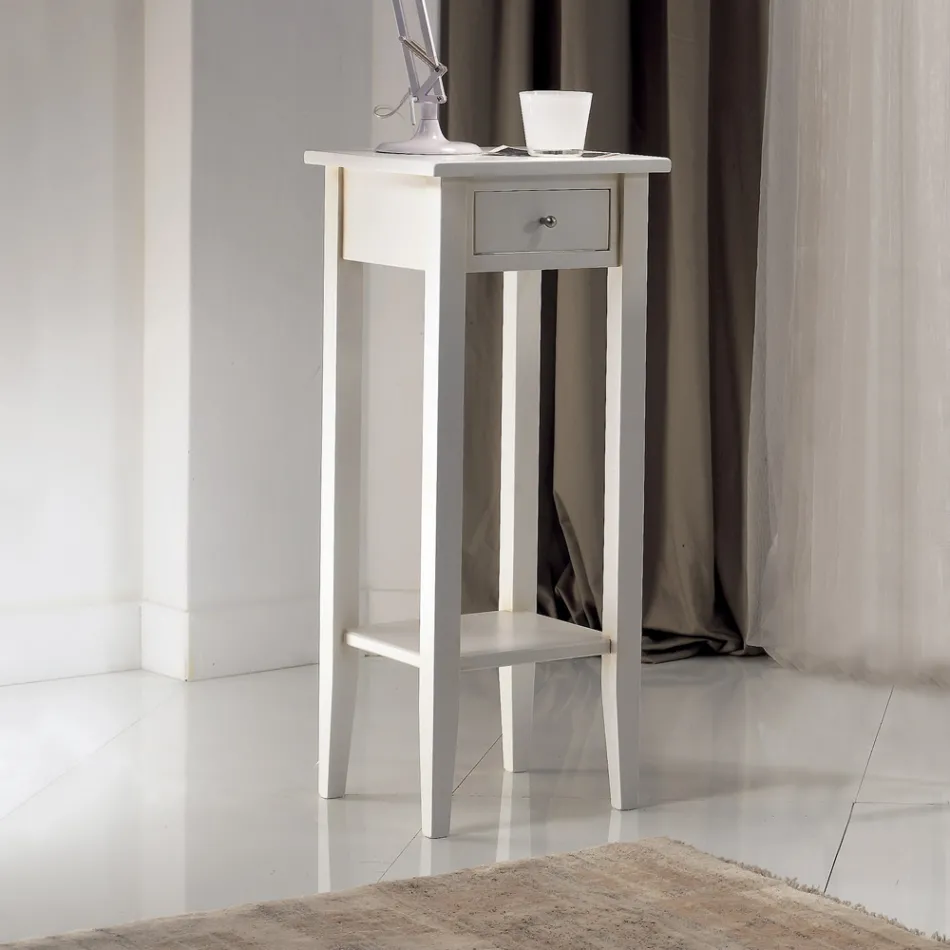 Table basse carrée avec étagère carrée de différentes hauteurs fabriquée en Italie - Apus Viadurini