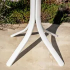 Table de bar d'extérieur carrée 4 pieds en aluminium en 2 couleurs - Filomena Viadurini