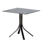 Table de bar d'extérieur carrée 4 pieds en aluminium en 2 couleurs - Filomena Viadurini
