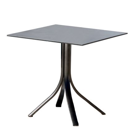 Table de bar d'extérieur carrée 4 pieds en aluminium en 2 couleurs - Filomena Viadurini