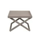 Table basse d'extérieur carrée en aluminium avec plateau amovible - Vander Viadurini