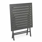 Table basse extérieure pliante carrée en aluminium peint - Hunt Viadurini