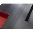 Table carrée Iris design moderne, des plateaux amovibles intégré Viadurini