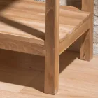 Table basse en teck massif avec 1 tiroir - Acrylique Viadurini