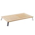 Table basse de jardin rectangulaire en bois de teck Made in Italy - Taranee