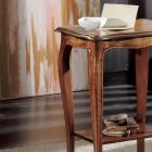 Table basse de salon rectangulaire avec pieds en hêtre fabriquée en Italie - Ermes Viadurini