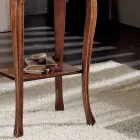 Table basse de salon rectangulaire avec pieds en hêtre fabriquée en Italie - Ermes Viadurini