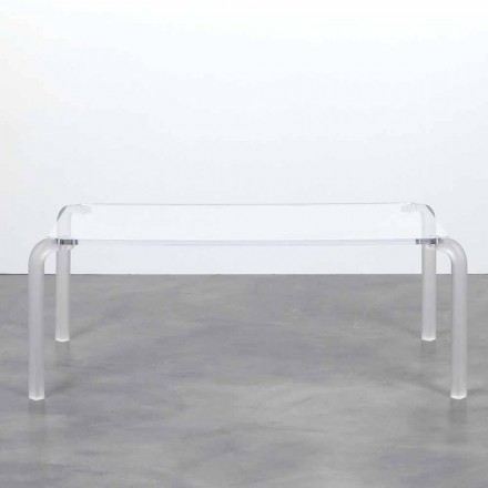 table rectangulaire en méthacrylate transparent, L83 P50 H33cm, Bill Viadurini