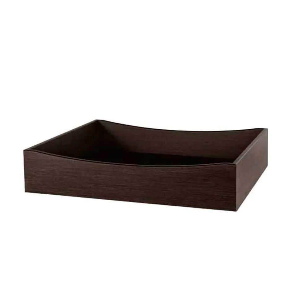Table basse rectangulaire en verre extralight avec tiroirs Made in Italy - Ganzo Viadurini
