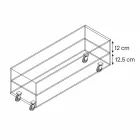 Table basse rectangulaire en verre extralight avec tiroirs Made in Italy - Ganzo Viadurini