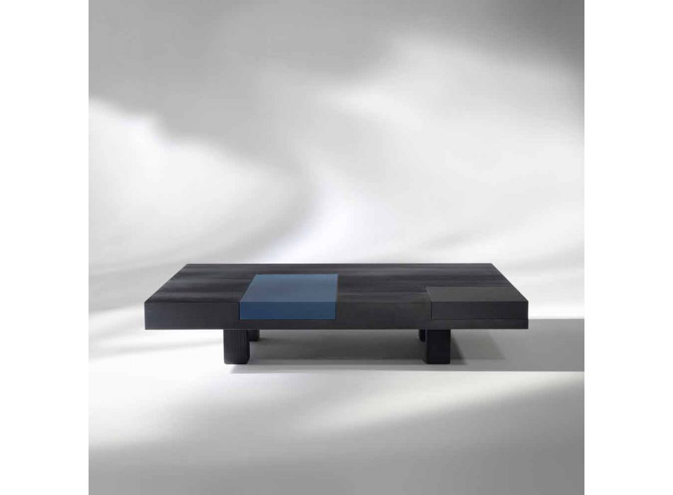 Table rectangulaire moderne intégrée dans des plateaux amovibles Iris Viadurini